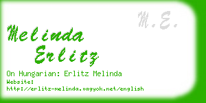 melinda erlitz business card